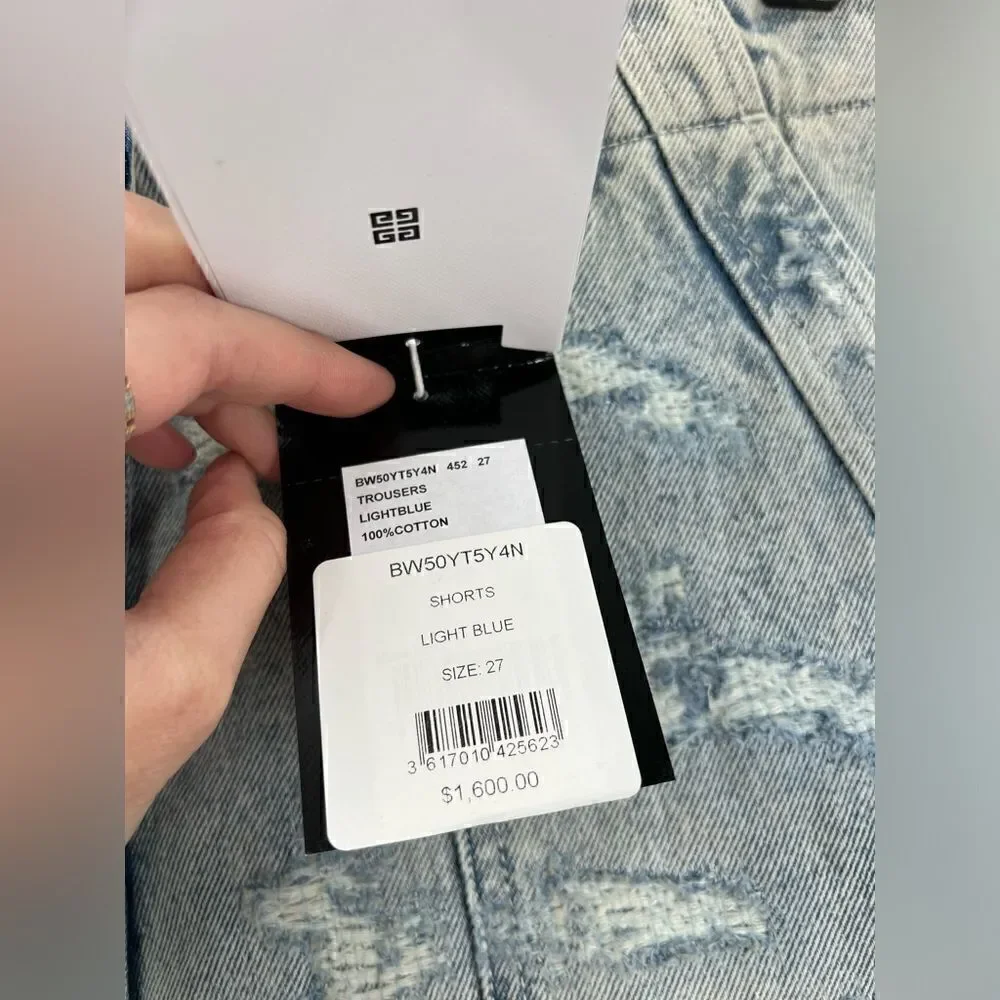 Givenchy Cargo Bermuda Shorts in Denim Waist 27 - Picture 5 of 12